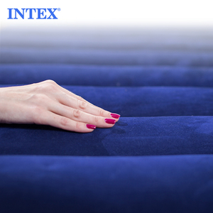 Colchón Inflable Individual INTEX 64756 JR. TWIN DURA-BEAM SERIES, con Diseño de Rayas, Flocado Suave, Clásico, Azul, Muebles para el Hogar, PVC - Product Image 5