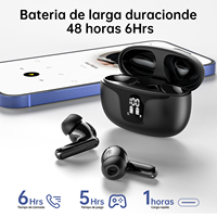 Écouteurs sans fil stéréo HiFi avec suppression du bruit, écouteurs intra-auriculaires sportifs TWS, écouteurs de jeu avec écran LED