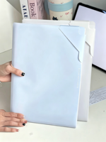 Carpeta de Archivos en Forma de L Mejorada Tab A4, Color Morandi, Gran Capacidad, Carpeta de Documentos de PP, Almacenamiento de Exámenes para Estudiantes, Material de Oficina