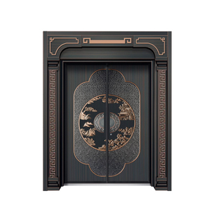 Precio <span class=keywords><strong>de</strong></span> fábrica, puerta <span class=keywords><strong>de</strong></span> aluminio fundido <span class=keywords><strong>de</strong></span> entrada <span class=keywords><strong>de</strong></span> lujo antirrobo moderna para exteriores con características impermeables para Villa Apartment & Hall - Product Image 1