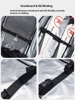 Sac de snowboard imperméable grande capacité pour homme, avec roulettes silencieuses rétractables et séparation sec/humide, pour équipement de snowboard simple ou double