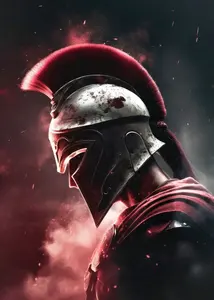 Retro 300 Spartans Warrior Last Spartan Helmet Fight Samurai Art Poster lienzo abstracto pintura impresiones <span class=keywords><strong>de</strong></span> pared imagen decoración del hogar - Product Image 5