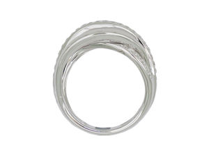 Anillo de Compromiso de Oro Amarillo Sólido de 18K con Diamantes de Laboratorio Apilados para Mujer - Product Image 5