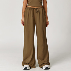 Pantalones <span class=keywords><strong>de</strong></span> Yoga <span class=keywords><strong>de</strong></span> pierna ancha <span class=keywords><strong>de</strong></span> tela suave <span class=keywords><strong>para</strong></span> mujer Pantalones <span class=keywords><strong>de</strong></span> Jogger <span class=keywords><strong>de</strong></span> gimnasio <span class=keywords><strong>de</strong></span> cintura alta Pantalones <span class=keywords><strong>de</strong></span> <span class=keywords><strong>entrenamiento</strong></span> físico - Product Image 3