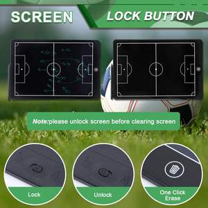 Ballon de football LCD 16 pouces, tableau d'entraînement tactique, stratégie, <span class=keywords><strong>basket</strong></span>-ball magnétique, tableau numérique électronique - Product Image 3