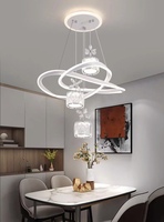 Lustre suspendu en cristal acrylique moderne au design créatif, luminaire de luxe pour salon, restaurant, table à manger