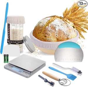 Venta al por mayor <span class=keywords><strong>Benetton</strong></span> Cesta de prueba de pan Juego de hornear La mejor cera de abejas Bolsas de pan de masa fermentada Suministros con espátula de silicona - Product Image 1