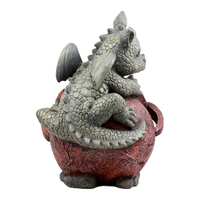 Sculpture de dragon en résine WeiVista, faite à la main, peinte à la main, pot de fleurs, décoration de jardin