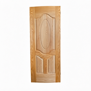 Revêtement de porte intérieure en MDF avec placage bois naturel moderne, panneau moulé profond pour chambre, hôtel, villa - Product Image 1