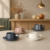 Ensembles classiques de tasses et soucoupes en céramique – Charme café européen, compatibles lave-vaisselle et micro-ondes, pour cuisines élégantes, cadeaux saisonniers