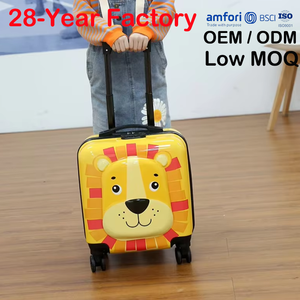 Vente en gros Bagage de cabine 18 pouces pour enfants Valise de voyage au design animal de dessin animé PC ABS Spinner Caster Bagages pour enfants - Product Image 1