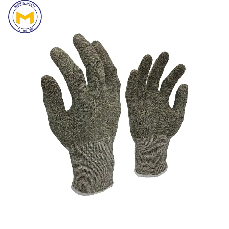 Guantes de trabajo de seguridad resistentes al calor, manoplas de fibra de aramida resistentes al corte, protección de manos ignífuga, venta al por mayor