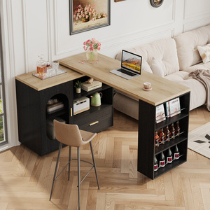 Gabinete de <span class=keywords><strong>Cocina</strong></span> Giratorio 360° Personalizado <span class=keywords><strong>con</strong></span> Cajón y Estantes, Isla de <span class=keywords><strong>Cocina</strong></span> Móvil <span class=keywords><strong>con</strong></span> <span class=keywords><strong>Ruedas</strong></span> para Comedor, Bar en Casa, <span class=keywords><strong>Cocina</strong></span> - Product Image 2