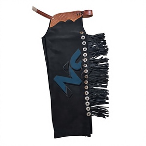 LeatherScope Chaps de Rodeo Western Tejidos de Longitud Completa 240g, Estilo Chaleco de Cintura Media Unisex para Equitación, En Stock - Product Image 1