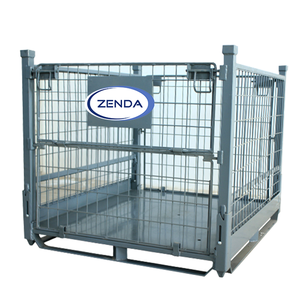 Stillage en entrepôt Cage empilable durable Conteneur pliable Cage métallique Stillage grillagé - Product Image 1