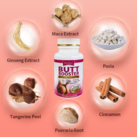 Big Butt Herbal OEM personalizado al por mayor negro Maca píldoras aumento culo tableta para glúteos y caderas