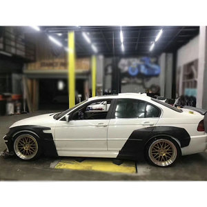 Kit de Carrocería Ancha para BMW E46 Sedán 4 Puertas, Cubierta de Kit de Carrocería de Fibra de Vidrio (FRP), Lip Delantero, Guardabarros Trasero, Alerón de Maletero, Piezas Estilo <span class=keywords><strong>Rocket</strong></span> Bunny - Product Image 6