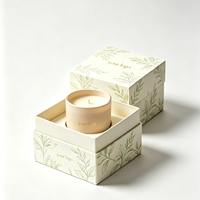 Caja de Embalaje de Cartón Premium para Velas Aromáticas con Tapa Separada y Logotipo en Lámina Dorada para Regalos de Fragancias de Lujo para el Hogar