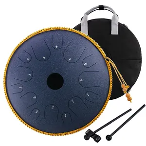 Hluru Tank Drum 14 pollici 14 Note strumenti musicali professionali vendita Handpan Steel Tongue Drum TA14