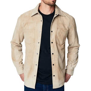 Ropa de color sólido, camisas de cuero para hombres, venta directa de fábrica, camisas de cuero para hombres para adultos - Product Image 1