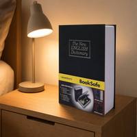 Coffre-fort portable en forme de livre avec serrure à combinaison à 3 chiffres, coffre-fort en acier de sécurité caché pour dissimuler argent, bijoux et documents