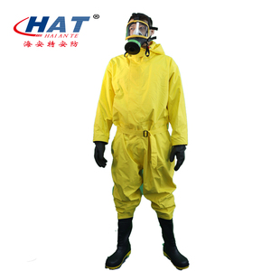 Couleur rouge Travail Pompier En Caoutchouc Combinaison De Protection Chimique - Product Image 2