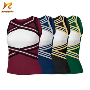 Icheerobics Wholesale Free Design Sleeveless High School Cheerleading Costumes Cheer Leading Uniform