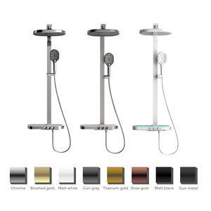 Juego <span class=keywords><strong>de</strong></span> <span class=keywords><strong>ducha</strong></span> <span class=keywords><strong>de</strong></span> lluvia fría y caliente <span class=keywords><strong>Columna</strong></span> <span class=keywords><strong>de</strong></span> <span class=keywords><strong>ducha</strong></span> <span class=keywords><strong>de</strong></span> baño con grifo expuesto montado en la pared <span class=keywords><strong>de</strong></span> estilo europeo - Product Image 4