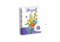 Ensemble de blocs de construction de fleurs de briques, ensemble de jouets de jardin, collection botanique sauvage élégante, bricolage, mini quatre bouquets