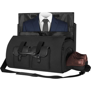 Free sample Vintage Travel Carry-on Garment <b>Bag</b> Large Duffel <b>Bag</b> Suit Travel Weekend <b>Flight</b> <b>Bag</b> with Shoe Pouch for Men <b>Women</b> - Product Image 1