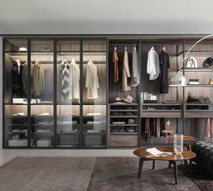 Smart Bedroom Solid <strong>Pine</strong> Wooden <strong>Wardrobe</strong> Closet Design <strong>Wardrobe</strong> Wooden with Mirror - Product Image 4