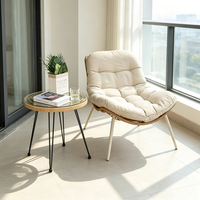 Chaise inclinable de balcon, petite table, chaises de loisirs, chaise à dossier en rotin, canapé de cour, chaise d'extérieur portable et pliable