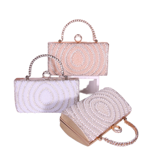 Nuevo Bolso de Moda de Poliéster con Diseño de Perlas Onduladas y Correa de Cadena, Multifuncional para Fiestas - Product Image 2