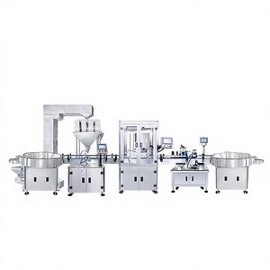 Línea de Embotellado de Gránulos Totalmente Automática con Elevador en Forma de Z, Pesadora Lineal de 4 Cabezas, Desenredador de Botellas, Tapadora y Acumulador - Product Image 1