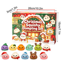 Boîte cadeau surprise de compte à rebours de Noël de 24 jours - Jouets anti-stress à récupération lente et douce, parfaits pour les cadeaux de fête des enfants