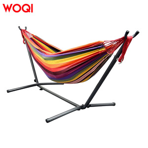 Hamac suspendu portable Woqi Outdoor Rainbow, simple ou double, pour le camping, avec support, en polyester, capacité 250 lb - Product Image 5