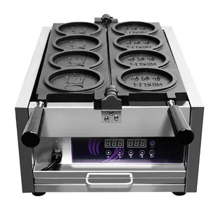 3-секционный коммерческий аппарат для производства круглых монет, вафельница круглой формы, машина для приготовления закусок, электрическая машина для приготовления хрустящего сыра, печенья