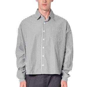 Chemises à manches longues en coton mélangé à carreaux de haute qualité, nouvelle mode chic, chemisiers amples vintage à boutons pour hommes - Product Image 1