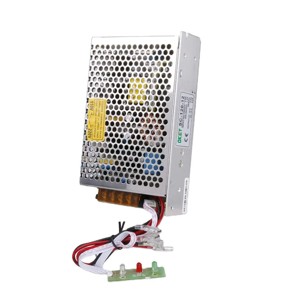 Fuente de alimentación conmutada de salida única SCP, alta calidad, 120W, 12V, con cargador, ups, batería de respaldo