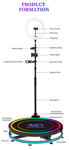 Stage Light 360 Photo Booth vidrio boda decoración Party Light <span class=keywords><strong>Bar</strong></span> - Product Image 2