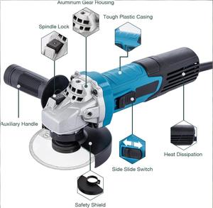 <span class=keywords><strong>Meuleuse</strong></span> d'angle électrique portative pour la découpe de métaux, le meulage de soudures et le polissage dans les ateliers et garages - Product Image 3