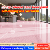 Peinture de sol époxy auto-nivelante effet marbre, imperméable, pour cuisine, chambre, garage - Revêtement liquide à truffer au couteau