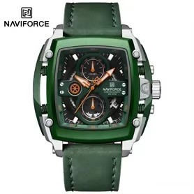 Nuevo Reloj NAVIFORCE 8067 Deportivo de Moda para Hombre, Reloj de Pulsera Deportivo Original de Cuarzo Resistente al Agua con Correa de Cuero para Hombre 2025 - Product Image 5