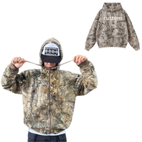 Sweat à capuche vintage années 80, motif camouflage et carreaux, coupe slim, léger, non doublé, tactique, chasse, style western, japonais, tendance, élégant, streetwear masculin
