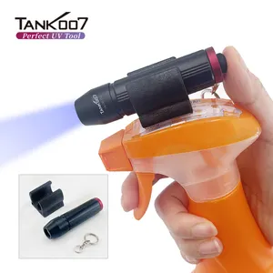 Tank007-linterna portátil de limpieza especial, linterna LED UV con clip de silicona, UV365nm