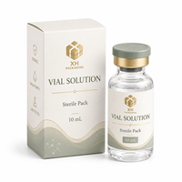 Personnalisation en petite série d'emballages et d'étiquettes autocollantes pour ampoules de 10 ml, boîtes en carton blanc respectueuses de l'environnement