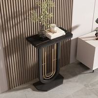 Console en marbre de luxe léger, meuble mural minimaliste moderne pour entrée de maison et salon