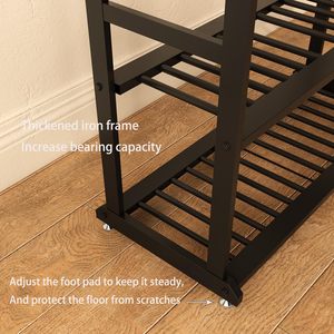 Cross-border metal storage <b>clothes</b> <b>rack</b>, indoor and home use, simple and multifunctional floor-standing <b>clothes</b> <b>rack</b>, clothing - Product Image 3
