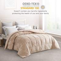 Couette d'hiver personnalisée de haute qualité, douce, écologique, épaisse, en polaire, drap de lit avec garnissage en polyester durable anti-boulochage