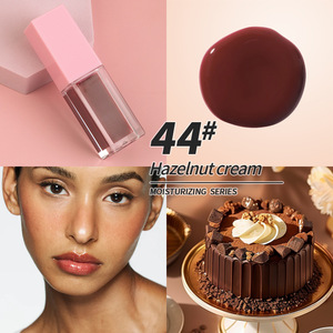 Huile à lèvres transparente à l'acide hyaluronique et à la noix de coco scintillante, logo personnalisé, coffret 3-en-1 en forme de cœur, teinte à lèvres, marque privée, végane, hydratant éclaircissant - Product Image 5
